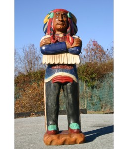 CHIEF SITTING BULL Indian - ARMS FOLDED - NO CIGARS SOLID MAHONANY WOOD Indian 70"