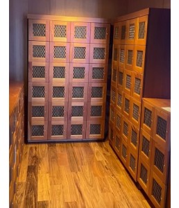 CIGAR LOCKERS - WIRE MESH DOORS for WALK-IN LOCKERS - MADE ENTIRELY WITH REAL SPANISH CEDAR                 