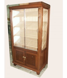 REGAL GLASS DELUXE Cigar Humidor Flat Panel Doors + FANCY TRIM 40W  x 59H x 19.75D - GLASS 3 SIDES