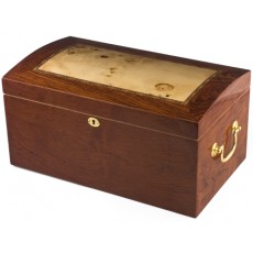 Humidor Home #6 MAIN STREET 150 Cigars - High Lacquer - Brass Side Handles Model   