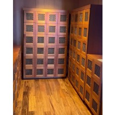 CIGAR LOCKERS - WIRE MESH DOORS for WALK-IN LOCKERS - MADE ENTIRELY WITH REAL SPANISH CEDAR                 