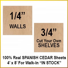 Cedar Sheets for Vape Shop Humidor